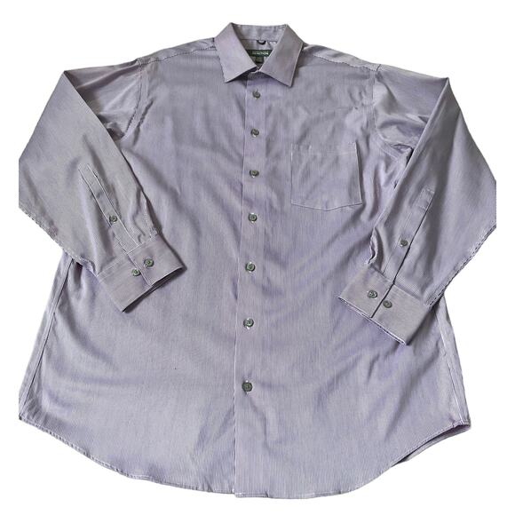 Reaction by Kenneth Cole Purple Pinstripe Button Up Shirt Mens Size Large | 46-1 - Picture 1 of 7